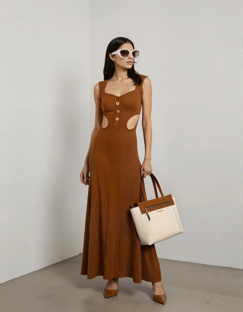 ستيف مادن Steve madden minimalist women's brown tote bag